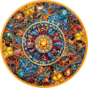 AAGOOD Wooden Jigsaw Puzzles - Advanced Lights Shadow Wooden Puzzle Adult Unique Shape Wooden Jigsaw Puzzle for Adults, Perfect for Birthday, Family Puzzles 11.6 * 11.6in 221pcs in Kuwait