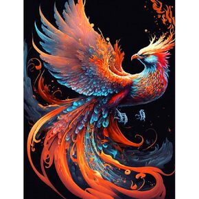 Tucocoo Diamond Painting Kits for Adults, Pink Phoenix Full Drill Round Diamond Cross Stitch Statue of Buddha Flower Diamond Painting by Number Kits Rhinestone Embroidery Arts Craft 12x16 inch