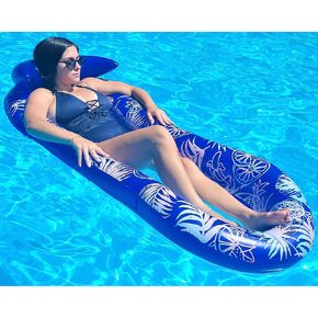 Galvanox Pool Floaties Adult Size, Heavy Duty Raft Water Lounger Recliner Inflatable Float for Swimming Pool in Kuwait