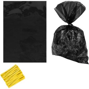 Pack of 50,6x9 inch Green Clear Cello Bags Candy Plastic Favor Cellophane Treat Bags