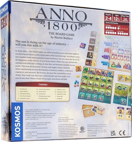 Anno 1800 - A Kosmos Game from Thames & Kosmos | A Civilization Game Based on The Video Game | Designed by Martin Wallace| for 2-4 Players, Ages 12 and up in Saudi Arabia