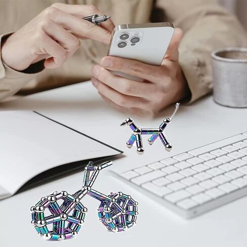 قلم لعبة iSkelter Fidget، قلم لعبة تململ مغناطيسي لتخفيف الضغط للأطفال البالغين، لعبة تململ قلم مغناطيسي معدني متعدد الوظائف قابل للتشوه لتخفيف الضغط، قلم كتابة مغناطيسي هدية (قلم ذهبي) in Kuwait