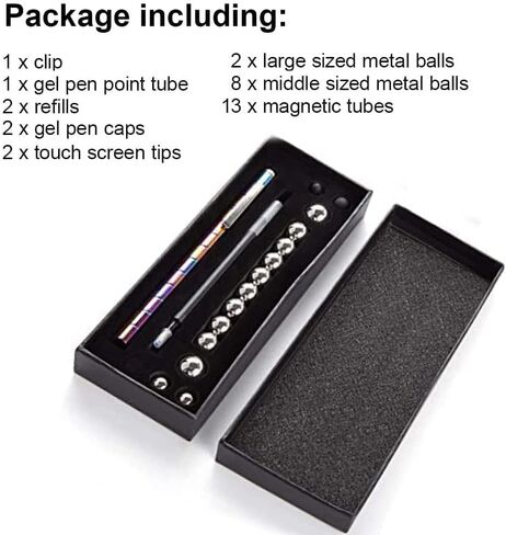 قلم لعبة iSkelter Fidget، قلم لعبة تململ مغناطيسي لتخفيف الضغط للأطفال البالغين، لعبة تململ قلم مغناطيسي معدني متعدد الوظائف قابل للتشوه لتخفيف الضغط، قلم كتابة مغناطيسي هدية (قلم ذهبي) in Kuwait