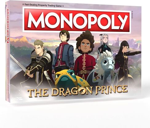 Monopoly: The Dragon Prince | Buy, Sell, Trade Characters Such as Ezran, Rayla, and Callum from The Netflix Series | Classic Monopoly Game | Officially-Licensed The Dragon Prince Merchandise in Saudi Arabia