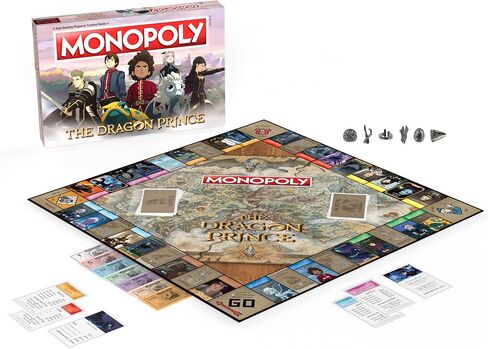 Monopoly: The Dragon Prince | Buy, Sell, Trade Characters Such as Ezran, Rayla, and Callum from The Netflix Series | Classic Monopoly Game | Officially-Licensed The Dragon Prince Merchandise in Saudi Arabia