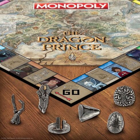 Monopoly: The Dragon Prince | Buy, Sell, Trade Characters Such as Ezran, Rayla, and Callum from The Netflix Series | Classic Monopoly Game | Officially-Licensed The Dragon Prince Merchandise in Saudi Arabia