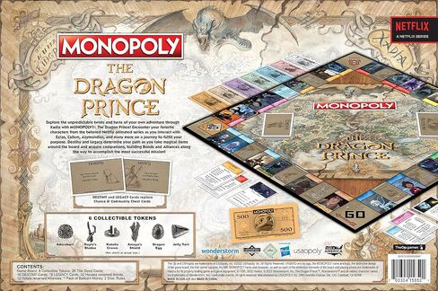 Monopoly: The Dragon Prince | Buy, Sell, Trade Characters Such as Ezran, Rayla, and Callum from The Netflix Series | Classic Monopoly Game | Officially-Licensed The Dragon Prince Merchandise in Saudi Arabia