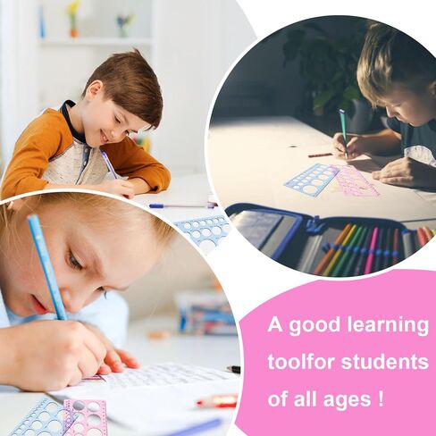 4 قطع قالب دائرة لرسم استنسل دائرة ملونة أدوات صياغة رسومات دائرية أدوات مساطر، قوالب قياس رقمية بمقياس سم مساطر للمكتب والمدرسة والبناء والشدات والرسومات in Kuwait