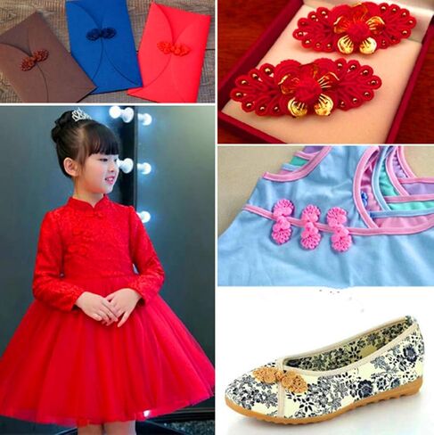 4Pcs Vintage Traditional Chinese Frog Knot Button Closure Buttons Fastener Frog Closure Buckle for DIY Sewing Casual Coats Cheongsam Wear,White in Kuwait