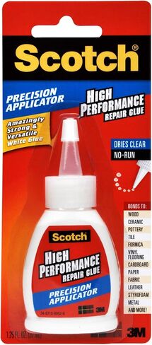 Scotch 051141369334 Super Glue Liquid, Precision Applicator, 1.25-Ounce, (MMMADH669), 1 Count (Pack of 1), Clear, White in Saudi Arabia