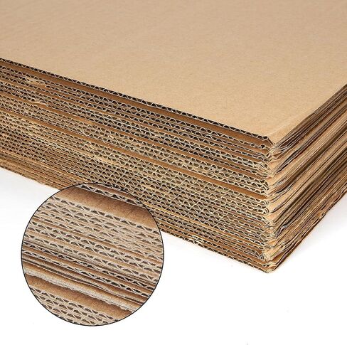 AKOLAFE 50 Pack 8.7x11 Inch Corrugated Cardboard Sheets 3mm Thick Flat Cardboard Sheets Brown Kraft Paper Sheets Cardboard Squares Separators for Shipping Mailing Packing Picture Frame Backing Project in Saudi Arabia