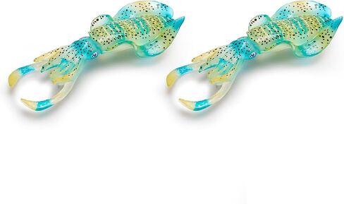 Aydinids 2 قطعة تماثيل الحبار الواقعية مصغرة الحبار محاكاة الحيوانات أرقام هدية عيد ميلاد، الحبار الأخضر in Kuwait