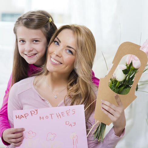 Retainbre 50 PCS Kraft Flower Bouquet Bags Brown Floral Wrapping Paper Bags Kraft Floral Gift Bags with Handle for Wedding Graduation Party Thanksgiving Christmas in Kuwait