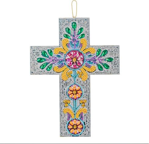 مجموعات الرسم الماسي المتقاطع، مجموعات فنية للرسم الماسي للأطفال البالغين، قلادة متقاطعة من حجر الراين الكريستالي على شكل خاص من الأكريليك للحرف اليدوية للأطفال والكبار، مستلزمات الحرف اليدوية لتزيين المنزل (S100) in Kuwait