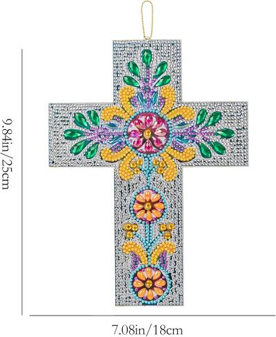 مجموعات الرسم الماسي المتقاطع، مجموعات فنية للرسم الماسي للأطفال البالغين، قلادة متقاطعة من حجر الراين الكريستالي على شكل خاص من الأكريليك للحرف اليدوية للأطفال والكبار، مستلزمات الحرف اليدوية لتزيين المنزل (S100) in Kuwait