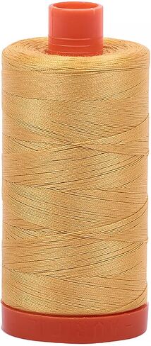 خيط قطن Aurifil Mako صلب 50 وات 1422 ياردة مغزول باللون الذهبي in Saudi Arabia
