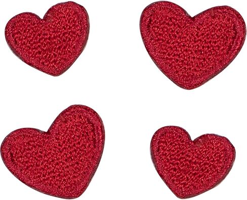 Simplicity 19320100102 Red Heart Iron On Applique Patch for Clothes, Backpacks, and Accessories, Sizes Vary, 4pcs in Saudi Arabia