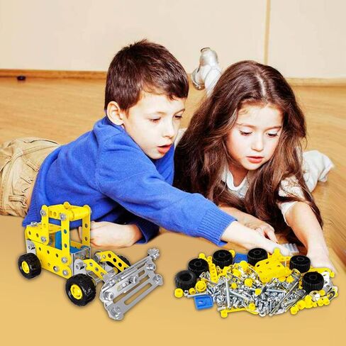مجموعة دراجة نارية من Ferthor Fun Erector، ألعاب مشاريع بناء جذعية للأطفال 8 9 10 11 12+ سنة، مجموعة نماذج بناء معدنية، 5 في 1 مكعبات بناء دراجة نارية ألعاب تعليمية بالبخار (139 قطعة) in Kuwait