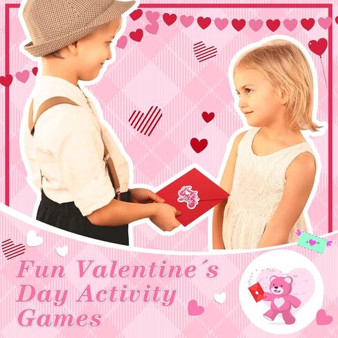 32 Pack Valentines Crafts Valentines's Day Kits for Kids Valentines DIY Card with Envelopes Heart Foam Stickers Watercolor Double Sided Colored Paper Crystal Drill Sticker for Boys Classroom Gifts in Saudi Arabia