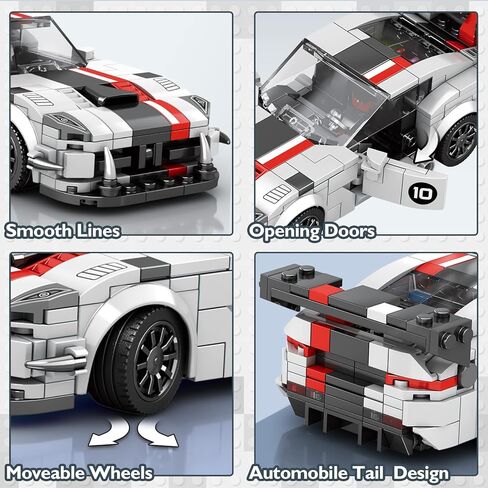 مجموعة بناء السيارة الرياضية الفائقة JMBricklayer GTR 11110، مجموعة بناء سيارة سباق السرعة للأولاد من سن 8 إلى 12 عامًا، مجموعة سيارات نموذجية للبالغين للبناء، مجموعة بناء سيارة رياضية MOC لمحبي السيارات، فكرة هدايا للأطفال in Kuwait