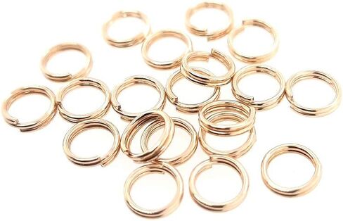 20pc 14/20 Yellow Gold Filled Round Split Ring 3.5MM OD, 2.5MM ID Jump Ring Connector for Charms and Jewelry Finding by CRAFT WIRE in Saudi Arabia