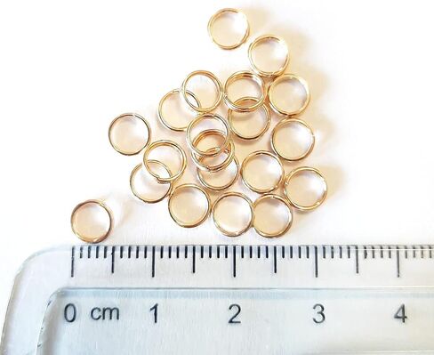 20pc 14/20 Yellow Gold Filled Round Split Ring 3.5MM OD, 2.5MM ID Jump Ring Connector for Charms and Jewelry Finding by CRAFT WIRE in Saudi Arabia