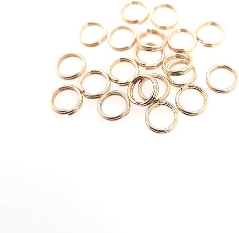 20pc 14/20 Yellow Gold Filled Round Split Ring 3.5MM OD, 2.5MM ID Jump Ring Connector for Charms and Jewelry Finding by CRAFT WIRE in Saudi Arabia
