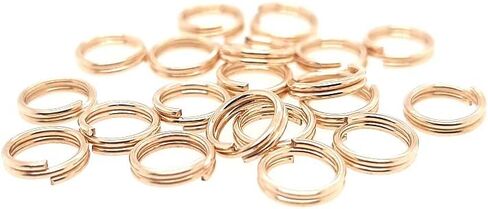 20pc 14/20 Yellow Gold Filled Round Split Ring 3.5MM OD, 2.5MM ID Jump Ring Connector for Charms and Jewelry Finding by CRAFT WIRE in Saudi Arabia