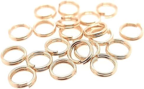 20pc 14/20 Yellow Gold Filled Round Split Ring 3.5MM OD, 2.5MM ID Jump Ring Connector for Charms and Jewelry Finding by CRAFT WIRE in Saudi Arabia