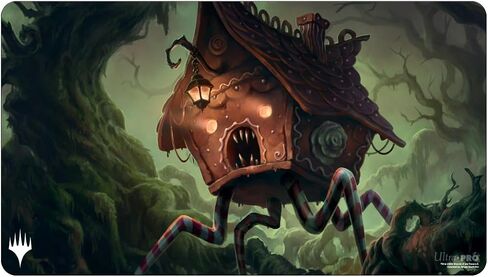 Ultra Pro - مفرش لعب Wilds of Eldraine كوخ لا يهدأ للسحر: The Gathering، مفرش لعب بطاقة MTG، يستخدم كوسادة ماوس كبيرة الحجم، مفرش مكتب، مفرش لعب للألعاب، مفرش طاولة ألعاب بطاقات TCG in Saudi Arabia