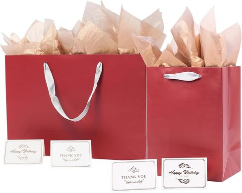 ysmile Red Gift Bag Paper Bag for Women Girl Large 14" Birthday, Anniversary, Valentine in Saudi Arabia