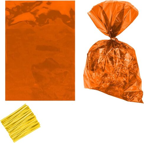 أكياس تشيلو شفافة باللون الأخضر، أكياس حلوى السيلوفان البلاستيكية المفضلة، عبوة من 50 قطعة in Kuwait