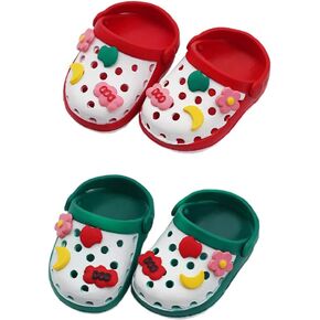 niannyyhouse 20cm Plush Doll Hole Shoes Length 5.5cm 8in Doll Slippers Beach Shoes Dress Up (a-1)