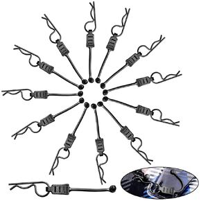 GoHobby RC Body Clips with Pull Tabs for 1/10 1/12 1/14 Arrma Axial SCX10 Redcat Tamiya HSP Himoto, 20-Pack (Silver)