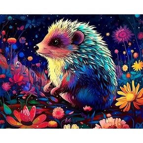 مجموعات الطلاء الماسي من جويتشي، مجموعات فنية ماسية للقطط الملونة للبالغين والأطفال المبتدئين، DIY 5D لوحة فنية على شكل زهرة حيوانية لهدية ديكور الحائط المنزلي (12 × 16 بوصة) in Kuwait