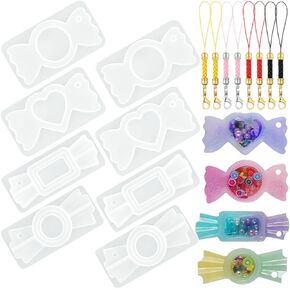 8 قطع الراتنج صب شاكر قوالب مجموعات Bowknot شكل جوفاء الايبوكسي الرمال المتحركة قوالب السيليكون مع 8 قطع حلقات المفاتيح لقلادة المجوهرات المفاتيح الديكور الحرف صنع DIY in Kuwait