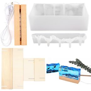 KyeeaDIY 2Pcs Resin Molds for Light Bulb DIY, 2 Sets LED Chip Base Bulb Silicone Molds for Resin Epoxy Casting Kits Silicone Lamp Molds for Party Wedding Wall Decor Resin Crafts (Shape01&02)