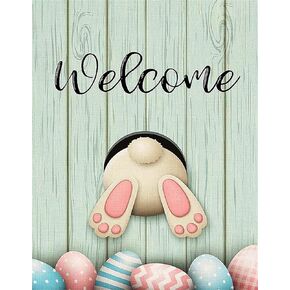 Muyankissu Diamond Painting Kits for Adults DIY 5D Welcome Spring Easter Bunny Diamond Art Paint with Diamonds Full Drill Gem Art Painting Kit for Home Wall Decor Gifts 12x16inch in Kuwait