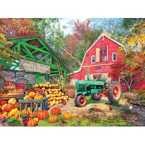 White Mountain - Farmer’s Market, 500 Piece Jigsaw Puzzle, Farm Puzzle, Big Red Barn, Pumpkins in Saudi Arabia