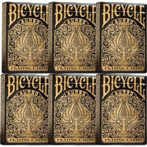 مجموعة أوراق لعب الدراجة الهوائية مكونة من 6 قطع من أوريو باللون الأسود مع صندوق من رقائق الذهب. in Kuwait