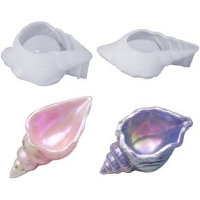 iSuperb 2 PCS Conch Shell Resin molds Conch Jewelry Storage Silicone Molds Epoxy Casting Molds for DIY Makeup Sponge Storage Holder Crafts Decorations (Conch) in Saudi Arabia