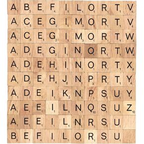 الحروف الأبجدية المكونة من 100 قطعة خشبية من أجل لعبة سكرابل الكلمات ولوحة الألعاب التعليمية والحروف الحرفية لتزيين الجدران والقطع الخشبية الأخرى للحرف اليدوية... in Kuwait