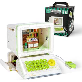 مجموعة بناء الكمبيوتر، نموذج كمبيوتر البناء مجموعات مكعبات بناء صغيرة للبالغين والمراهقين، عرض للمنزل أو المكتب، ألعاب تعليمية هدية عيد ميلاد عيد الميلاد in Kuwait