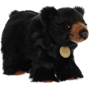 Aurora® Adorable Miyoni® Black Bear Cub Stuffed Animal - Lifelike Detail - Cherished Companionship - Black 10 Inches