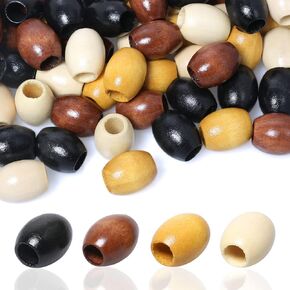 500 Oval Wood Beads 5 x 8mm Tiny Light Brown Rice Shaped Wooden Spacer Beads Supplies for Handmade Crafts Jewelry Making, 2mm Hole in Saudi Arabia