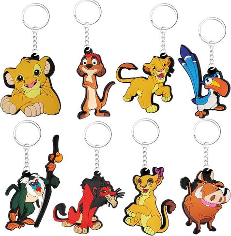 24 قطعة من سلاسل المفاتيح بتصميم اسد لهدايا حفلات اعياد الميلاد للاطفال، سلسلة مفاتيح اسد لحشو شنط هدايا حفلات اعياد الميلاد، سلسلة مفاتيح بطابع اسد الغابة لمستلزمات تزيين الحفلات والكرنفال المدرسي in Kuwait