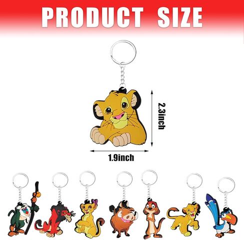24 قطعة من سلاسل المفاتيح بتصميم اسد لهدايا حفلات اعياد الميلاد للاطفال، سلسلة مفاتيح اسد لحشو شنط هدايا حفلات اعياد الميلاد، سلسلة مفاتيح بطابع اسد الغابة لمستلزمات تزيين الحفلات والكرنفال المدرسي in Kuwait