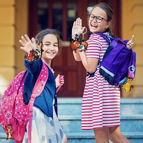 24 قطعة من سلاسل المفاتيح بتصميم اسد لهدايا حفلات اعياد الميلاد للاطفال، سلسلة مفاتيح اسد لحشو شنط هدايا حفلات اعياد الميلاد، سلسلة مفاتيح بطابع اسد الغابة لمستلزمات تزيين الحفلات والكرنفال المدرسي in Kuwait