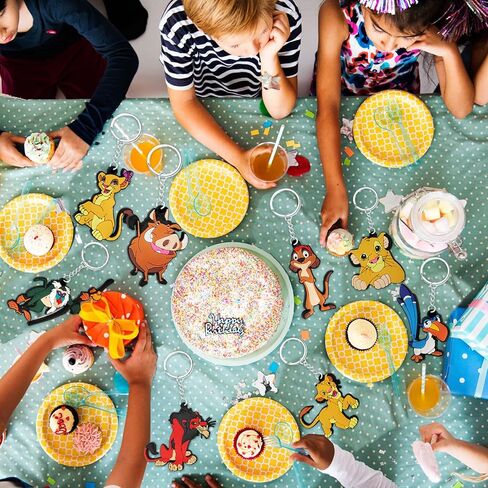 24 قطعة من سلاسل المفاتيح بتصميم اسد لهدايا حفلات اعياد الميلاد للاطفال، سلسلة مفاتيح اسد لحشو شنط هدايا حفلات اعياد الميلاد، سلسلة مفاتيح بطابع اسد الغابة لمستلزمات تزيين الحفلات والكرنفال المدرسي in Kuwait