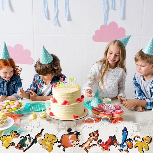 24 قطعة من سلاسل المفاتيح بتصميم اسد لهدايا حفلات اعياد الميلاد للاطفال، سلسلة مفاتيح اسد لحشو شنط هدايا حفلات اعياد الميلاد، سلسلة مفاتيح بطابع اسد الغابة لمستلزمات تزيين الحفلات والكرنفال المدرسي in Kuwait